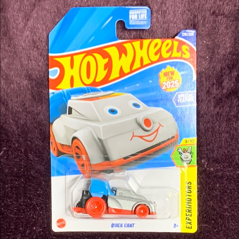 Hot Wheels Silver Quick Chat Toy Car - Experimotors 9/10